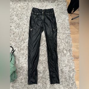 Tiger mist black leather pants